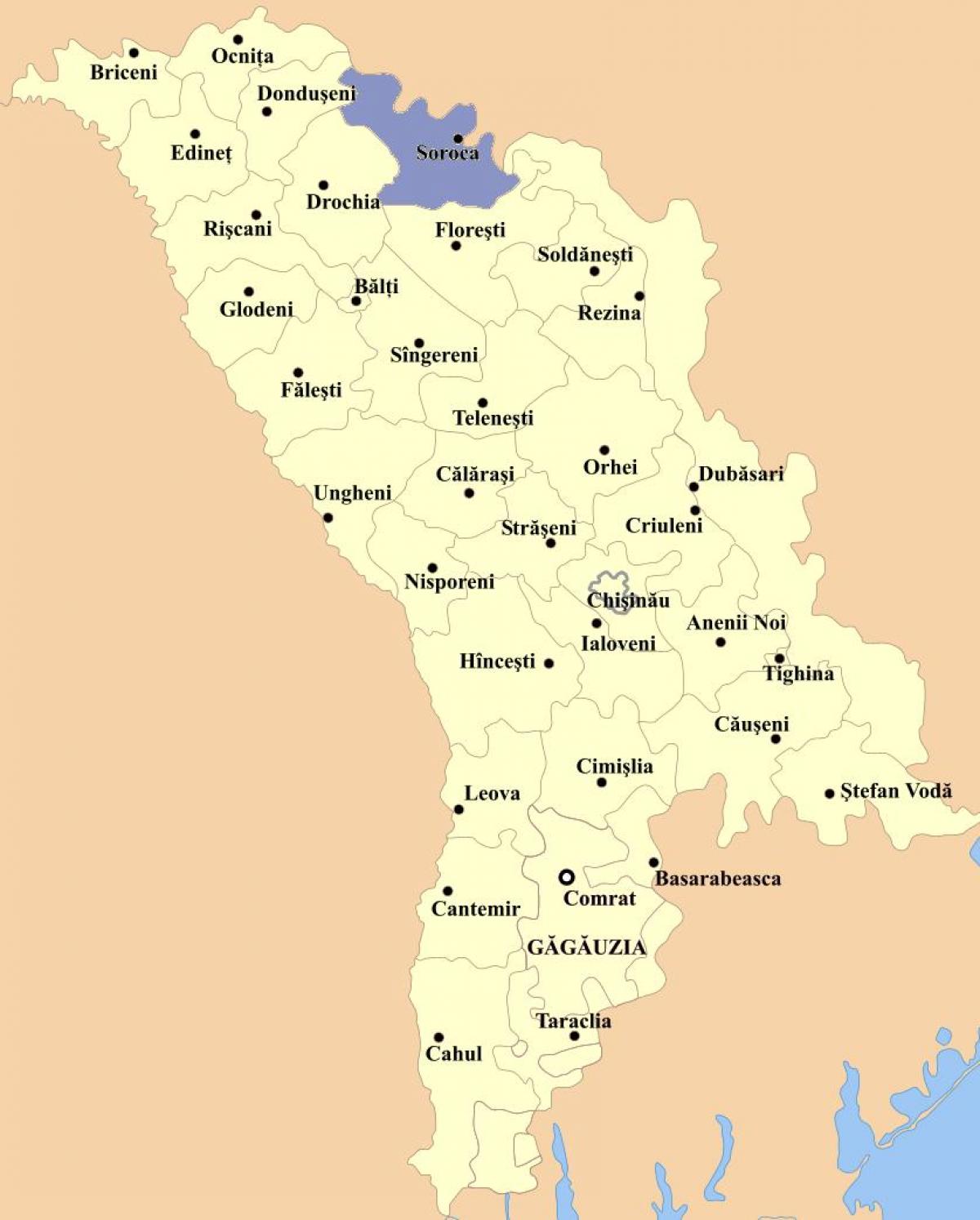 地図cahulモルドバ