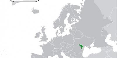 モルドバの場所が世界の地図